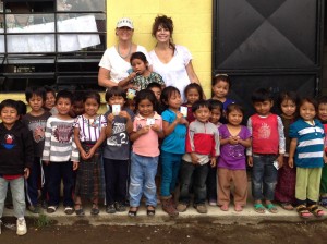 Nancy and Deanna at pre-school in Chukmuk