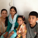 Bunny with Kabita and her family