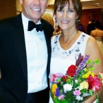 Nancy and Chris with flowers