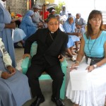 Archbishop Auza and AAI founder, Nancy Rivard in Haiti.