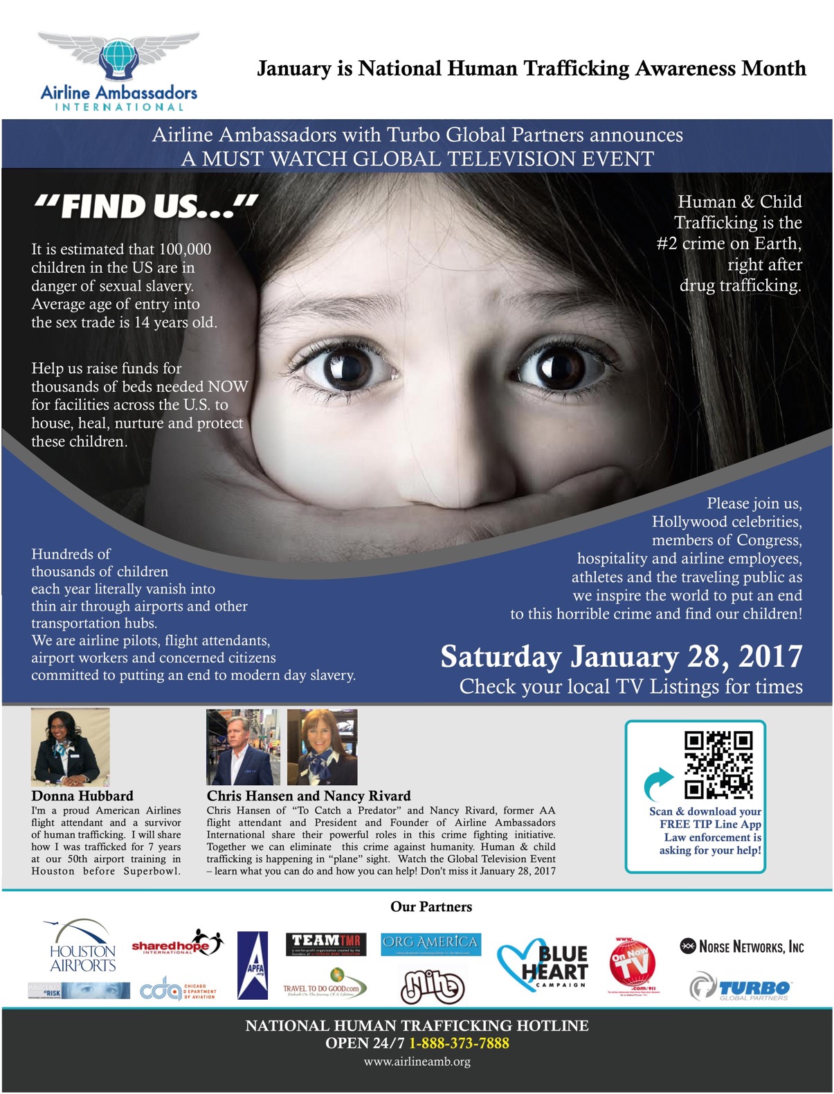 Find Us Human Trafficking TV Event